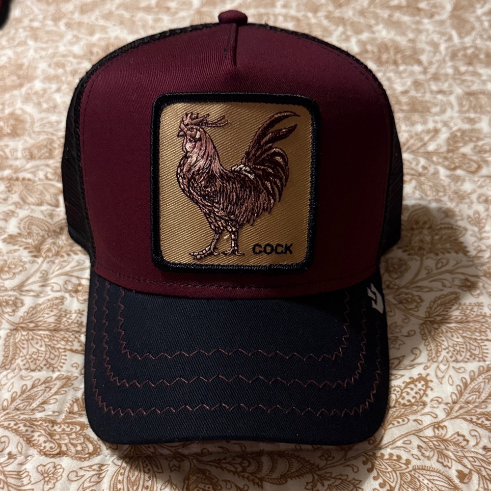 Goorin Bros Burgundy Mesh Baseball Cap - The Farm Label